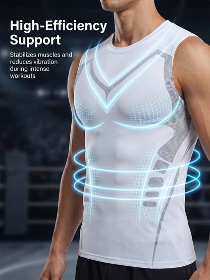 Men's 3-Pack Compression Tank Tops - Quick-Dry Sleeveless Base Layer – view 10