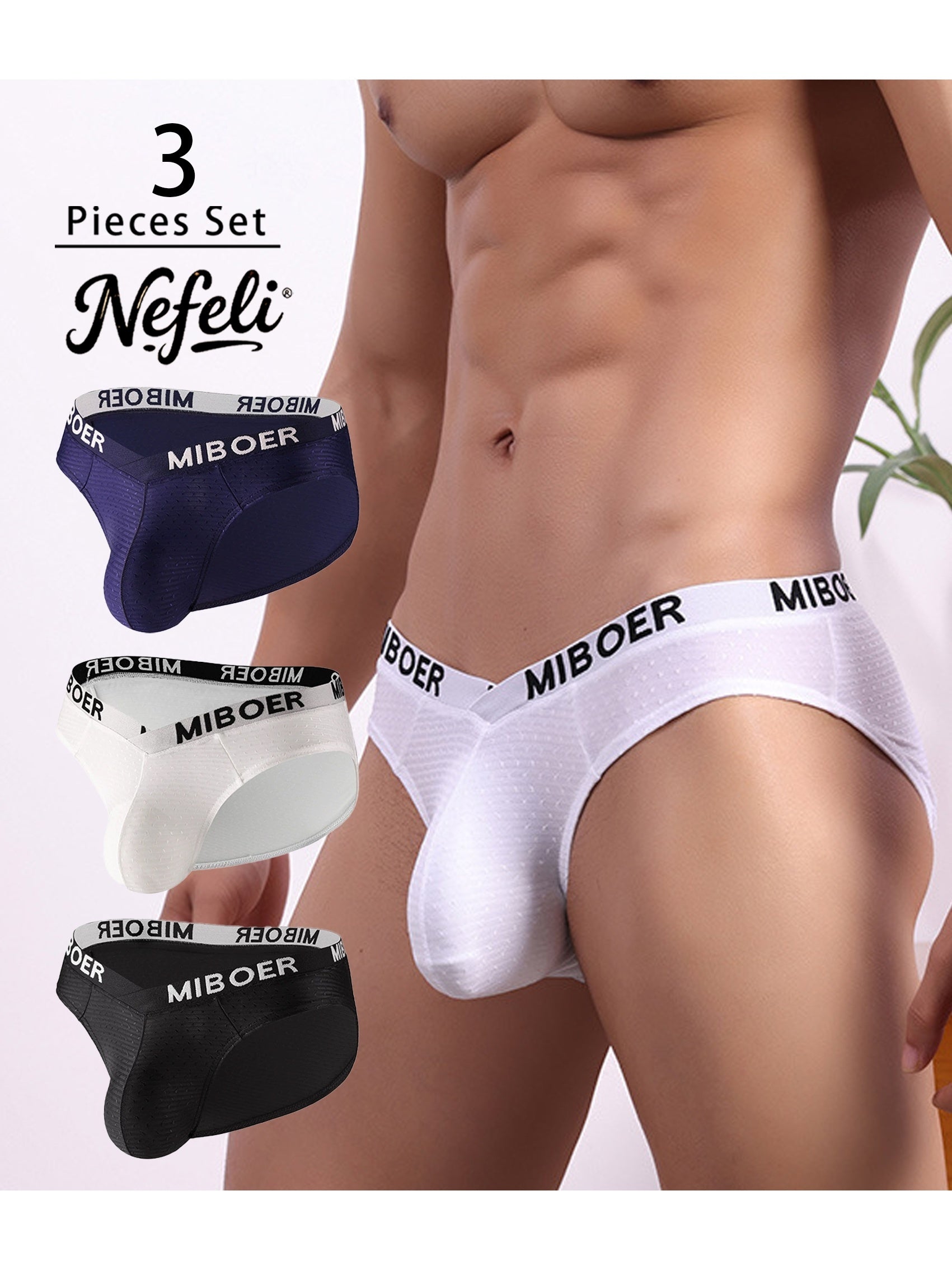 Men’s 3-Pack Men’s Briefs - Smooth No-Show Fit – main product image