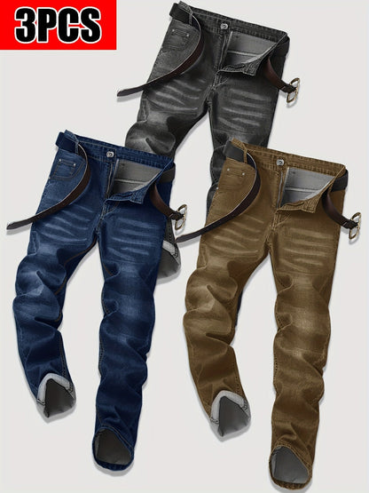 Men's 3-Pack Slim-Fit Stretch Jeans - Multi-Color Denim Value Set – view 9