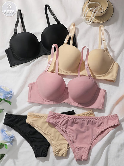 Men’s 3-Pack Women's Lingerie Set - Breathable Daily Comfort – main product image