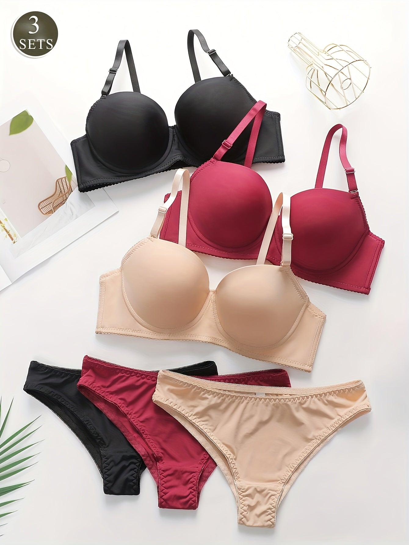 Men’s 3-Pack Women's Lingerie Set - Breathable Daily Comfort – view 2