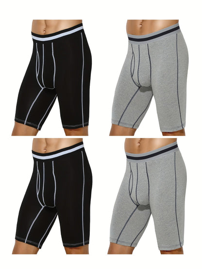 Men’s 4-Pack Boxer Briefs - Breathable Daily Comfort – Sizes M–XXXL – black option – view 3