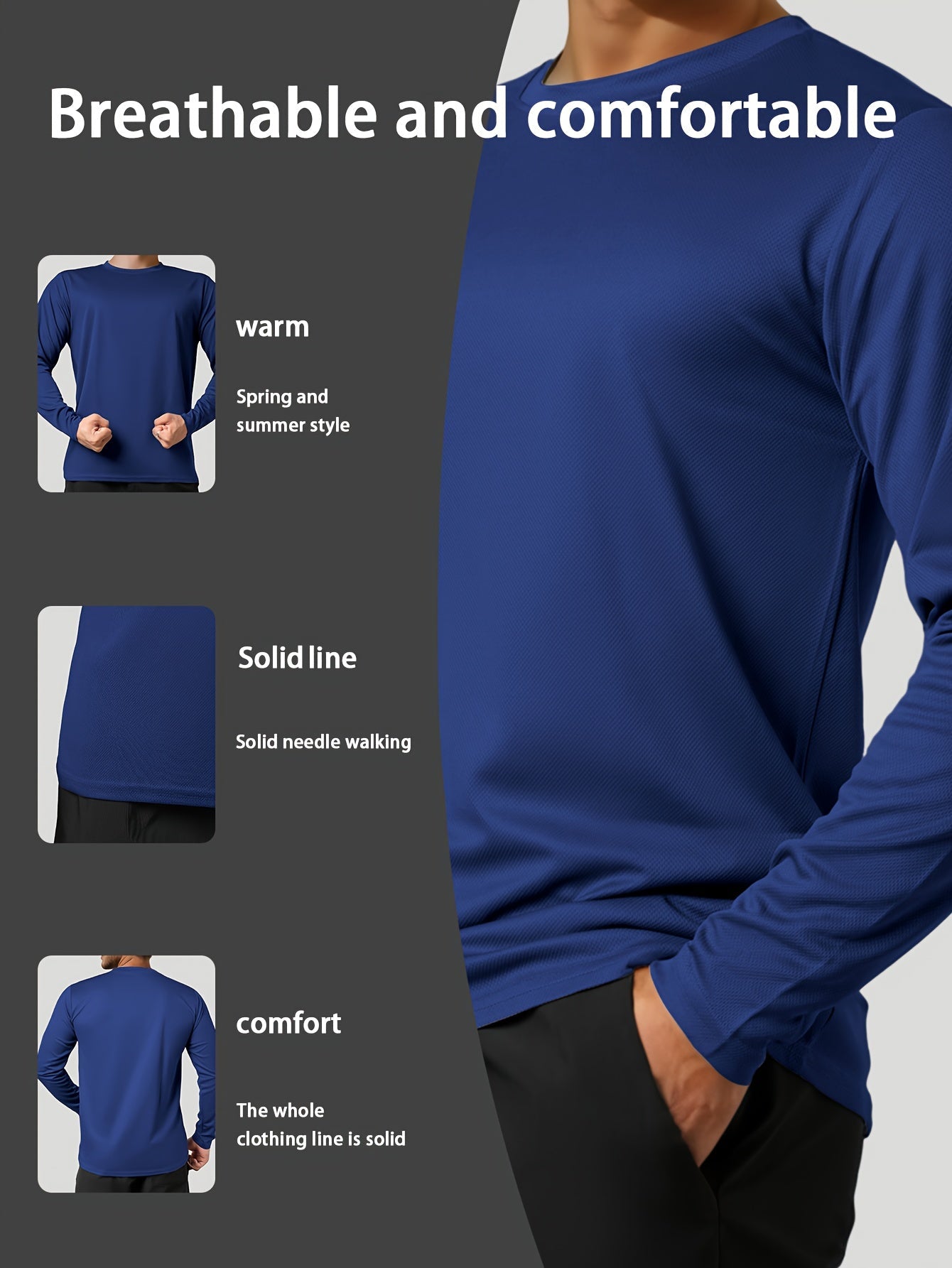 Men's 5-Pack Quick-Dry Long Sleeve Shirts - Breathable Mesh Fabric – view 10