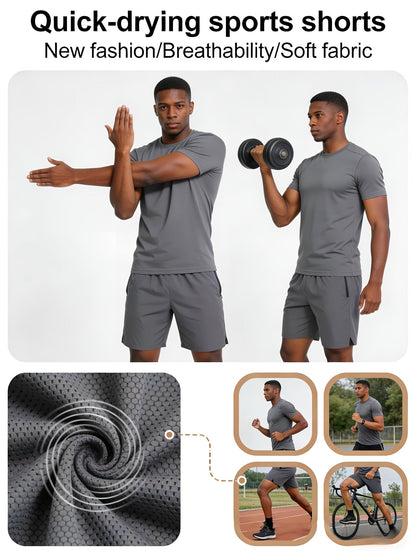 Men's 5-piece assorted color shorts (no zipper) Polyester Shorts – view 5
