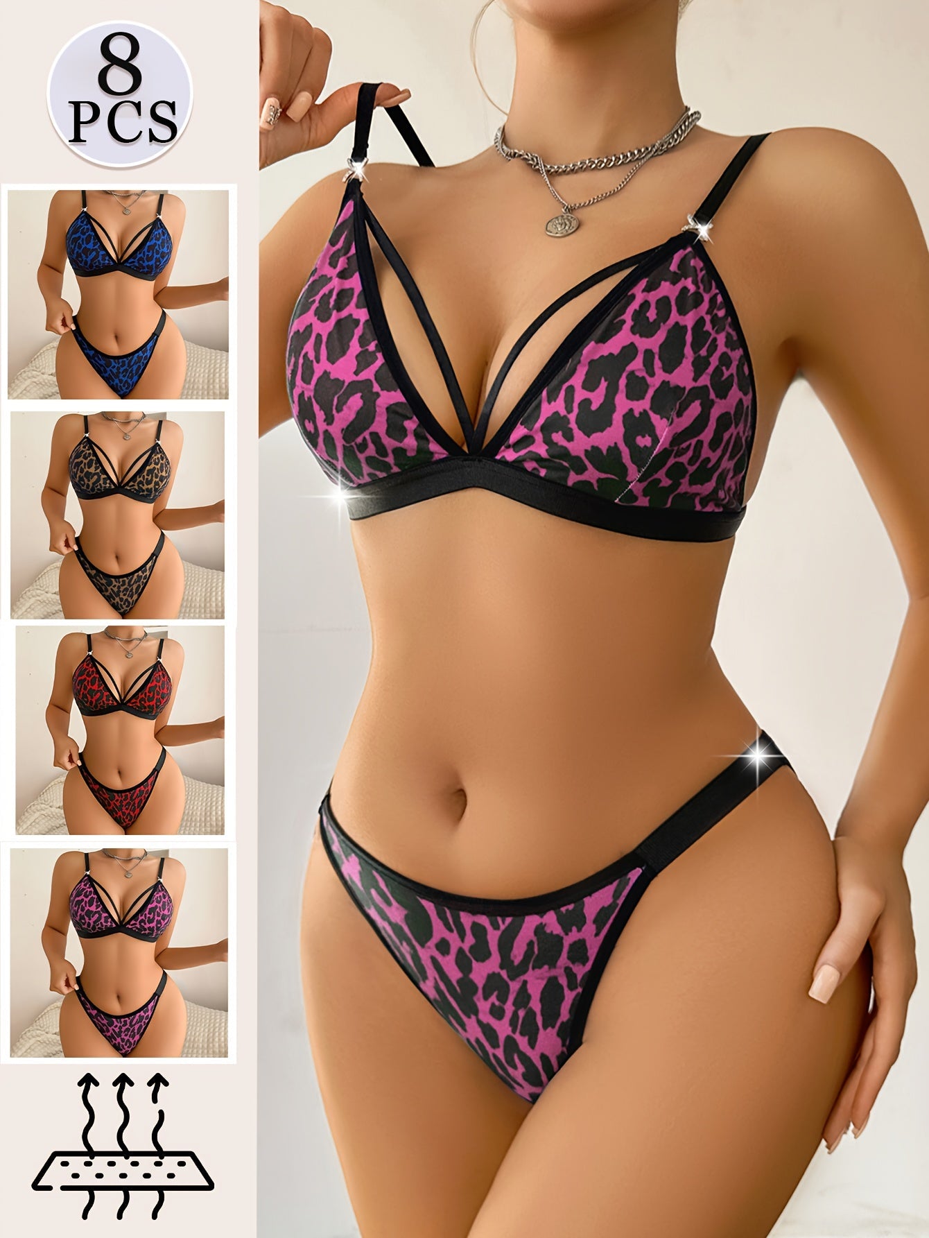 Men’s 8-Pack Women's Lingerie Set - Breathable Daily Comfort – view 4