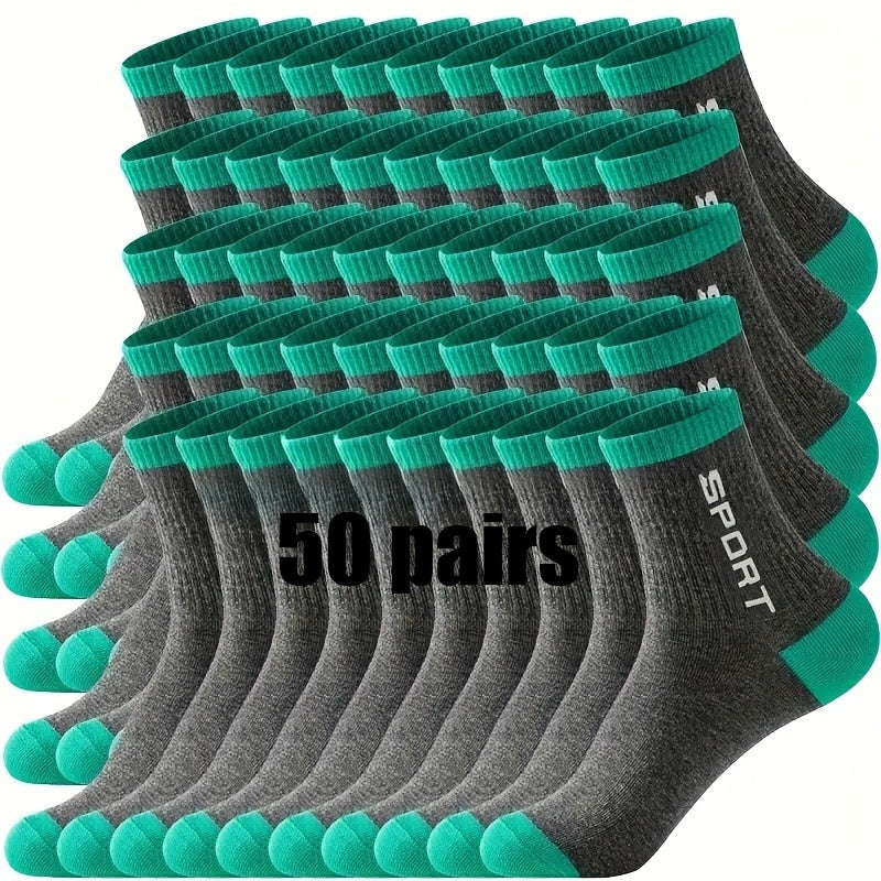 Men's Athletic Crew Socks - 50-Pair Pack – 50 pairs of combimat – view 4