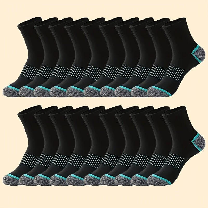Men's Athletic Crew Socks - 50-Pair Pack – 6-Color Selection – view 3