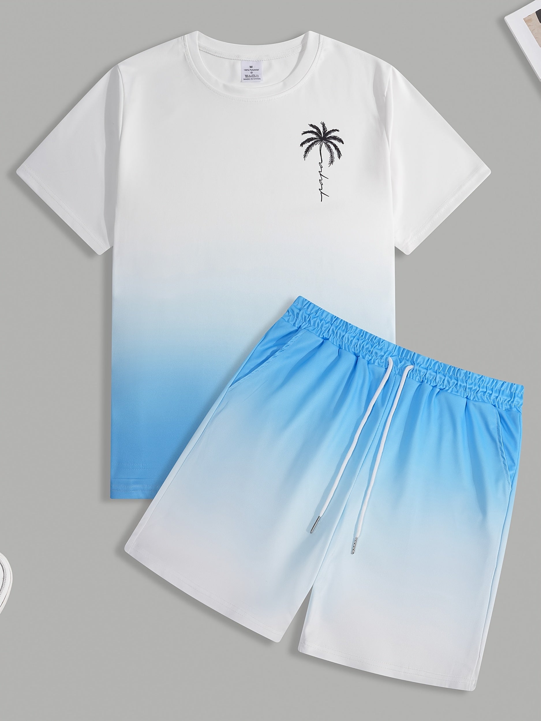 Men's Athletic Shirt and Shorts Set - All-Over Print Summer Style – view 6