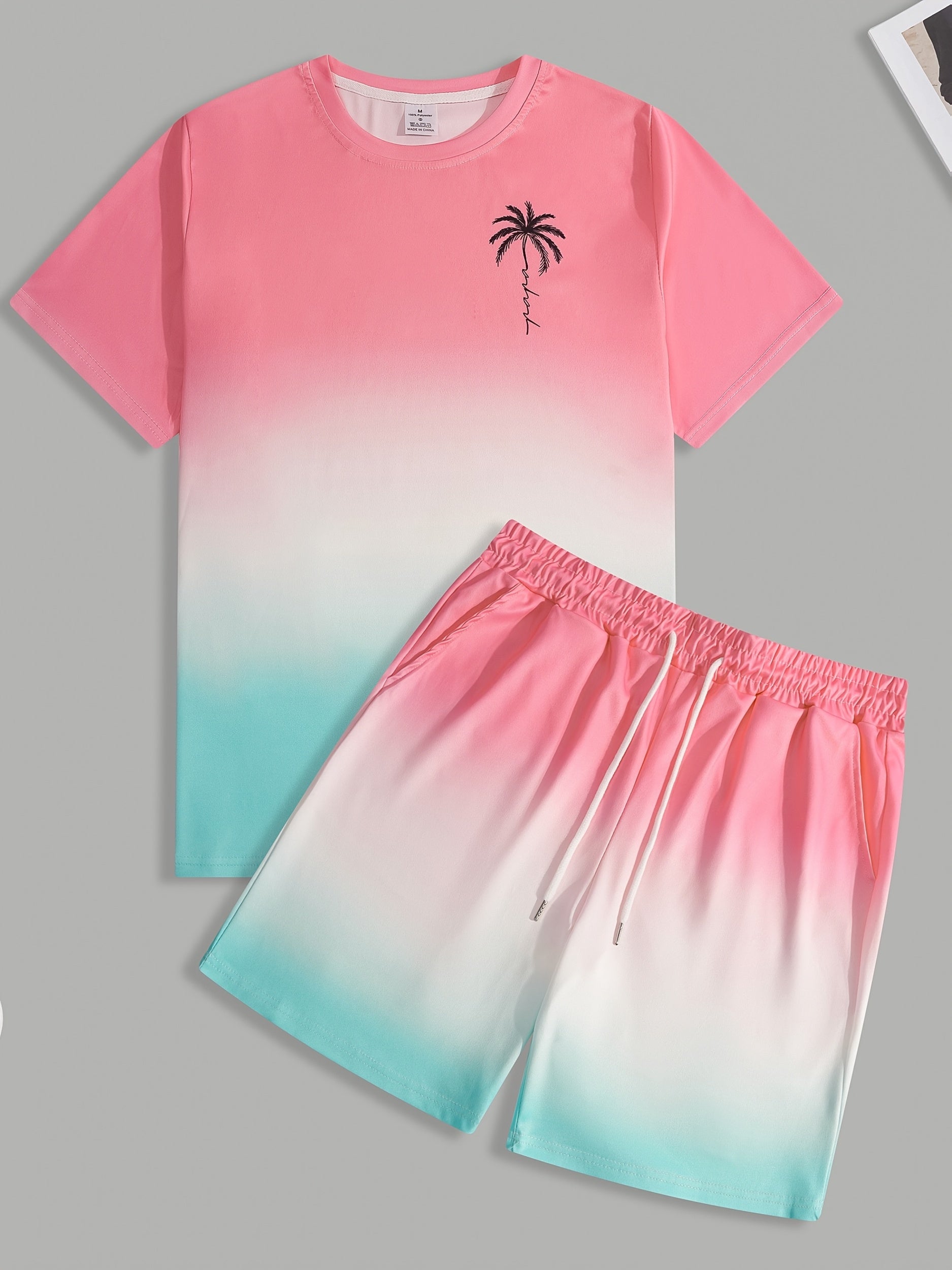 Men's Athletic Shirt and Shorts Set - All-Over Print Summer Style – view 11