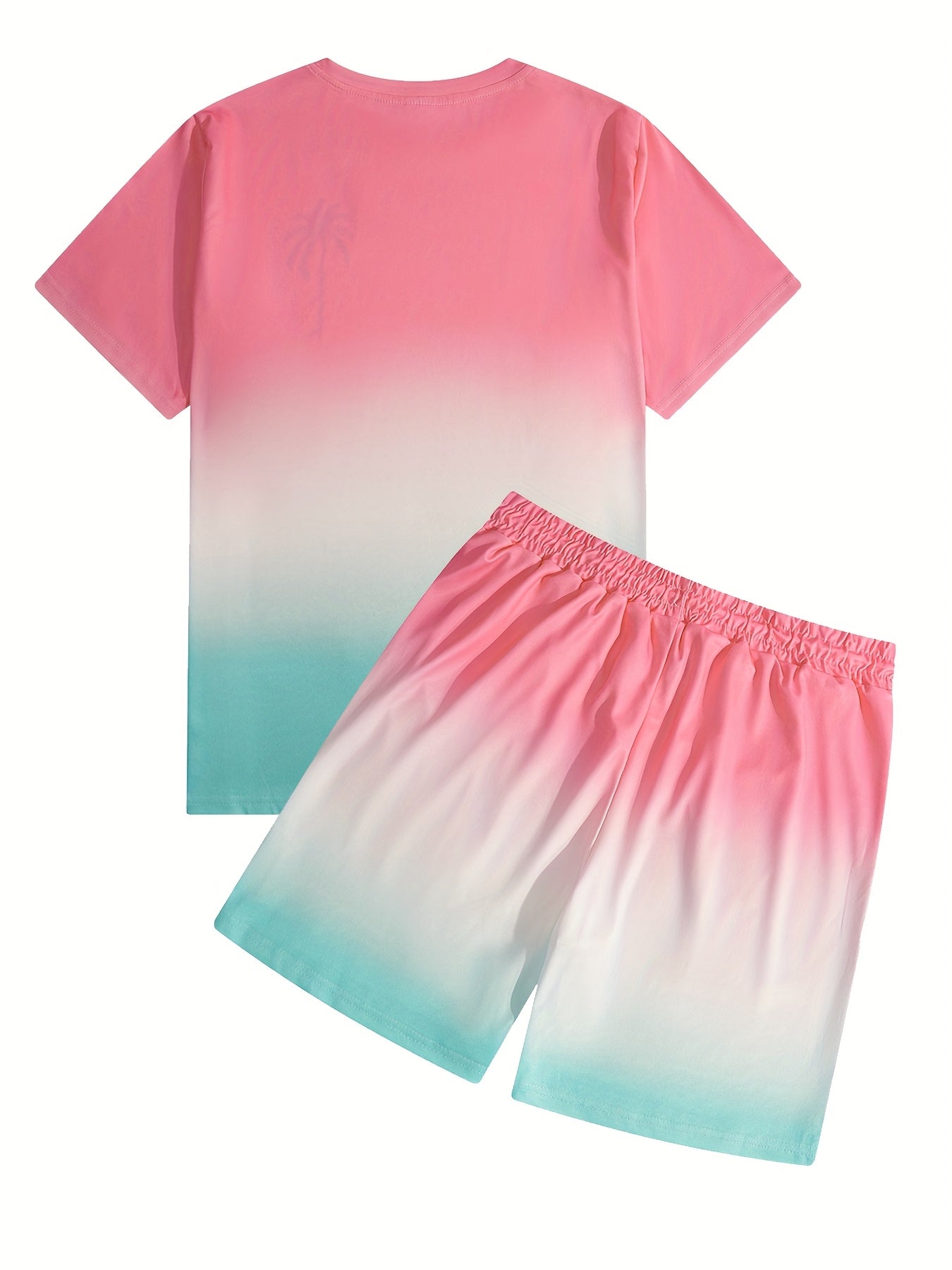 Men's Athletic Shirt and Shorts Set - All-Over Print Summer Style – view 12