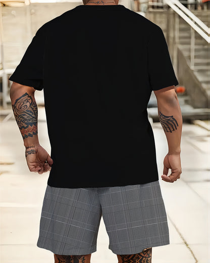 Men's Athletic Shirt and Shorts Set - Plaid – view 7