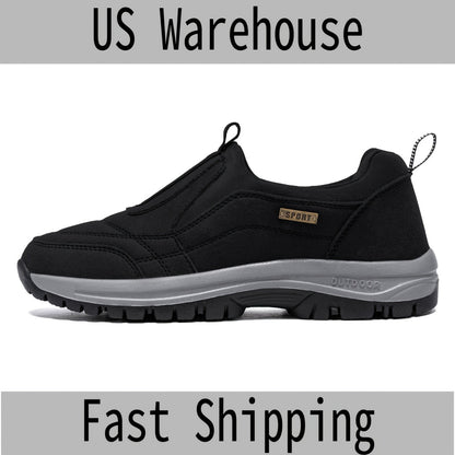 Men's Athletic Shoes - Breathable Comfort & Slip-On Ease – Black / Blue – Black option – view 2