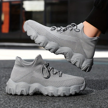 Men's Athletic Shoes - Breathable Comfort – Silvery Grey – view 17