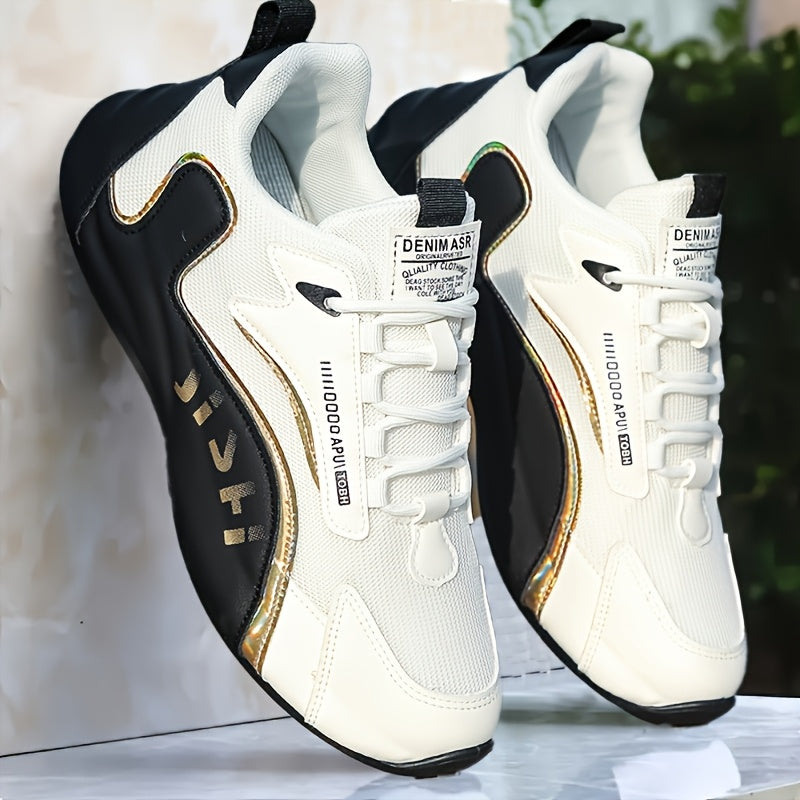 Men's Athletic Shoes - Breathable Comfort – White / Black – view 3