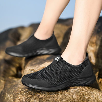Men's Athletic Shoes - Everyday Comfort & Durable Sole – Black White – main product image
