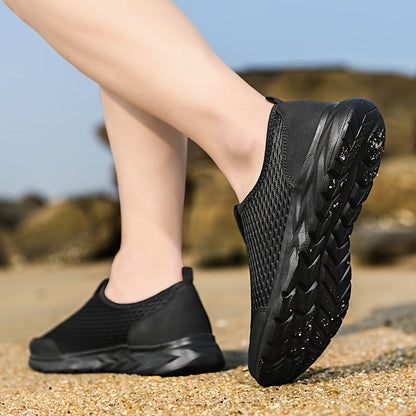 Men's Athletic Shoes - Everyday Comfort & Durable Sole – Black White – view 3
