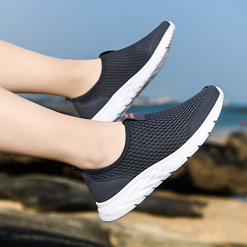 Men's Athletic Shoes - Everyday Comfort & Durable Sole – Black White – view 4