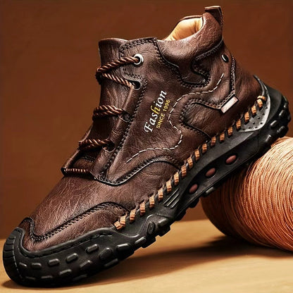 Men's Athletic Shoes - Non-Slip Sole for Outdoor & – Black / Light Brown – view 2