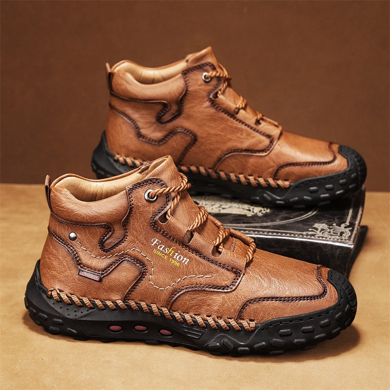 Men's Athletic Shoes - Non-Slip Sole for Outdoor & – Black / Light Brown – view 6