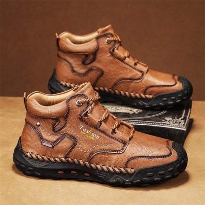 Men's Athletic Shoes - Non-Slip Sole for Outdoor & – Black / Light Brown – view 6