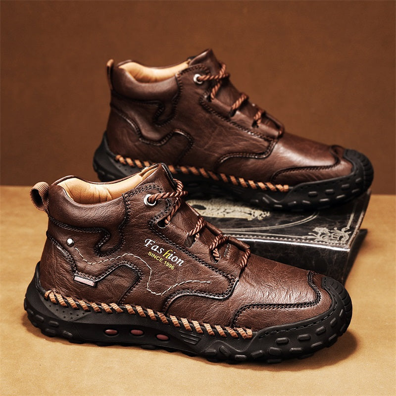 Men's Athletic Shoes - Non-Slip Sole for Outdoor & – Black / Light Brown – view 8