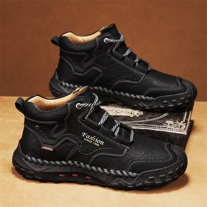 Men's Athletic Shoes - Non-Slip Sole for Outdoor & – Black / Light Brown – view 9
