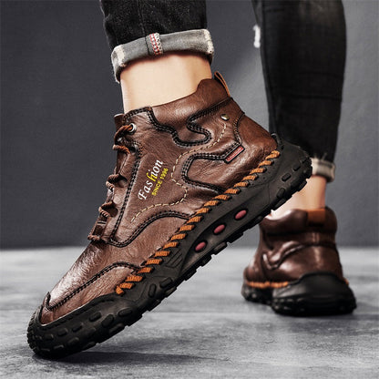 Men's Athletic Shoes - Non-Slip Sole for Outdoor & – Black / Light Brown – view 21