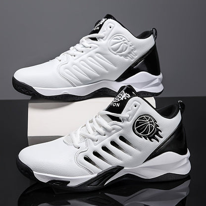 Men's Athletic Shoes – Non-Slip Sole Lace-Up for Outdoor & – White – view 3
