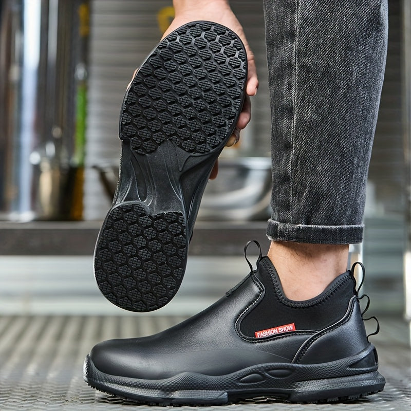 Men's Athletic Shoes - Non-Slip Sole Lightweight for Active Days – Black – view 4