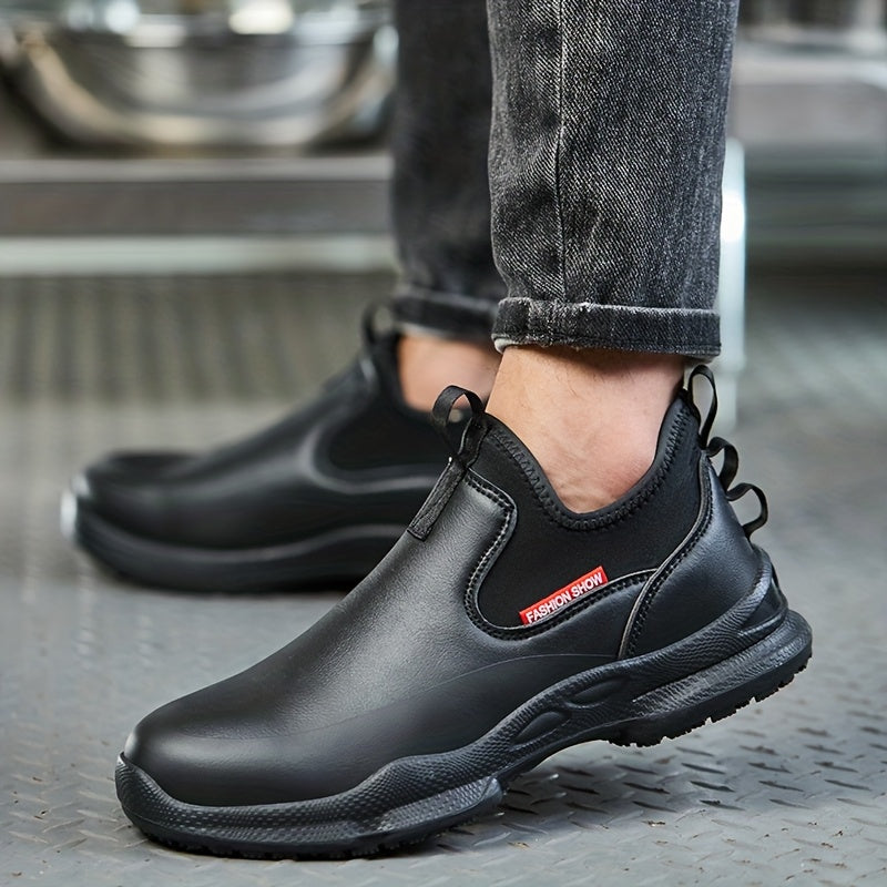 Men's Athletic Shoes - Non-Slip Sole Lightweight for Active Days – Black – view 7