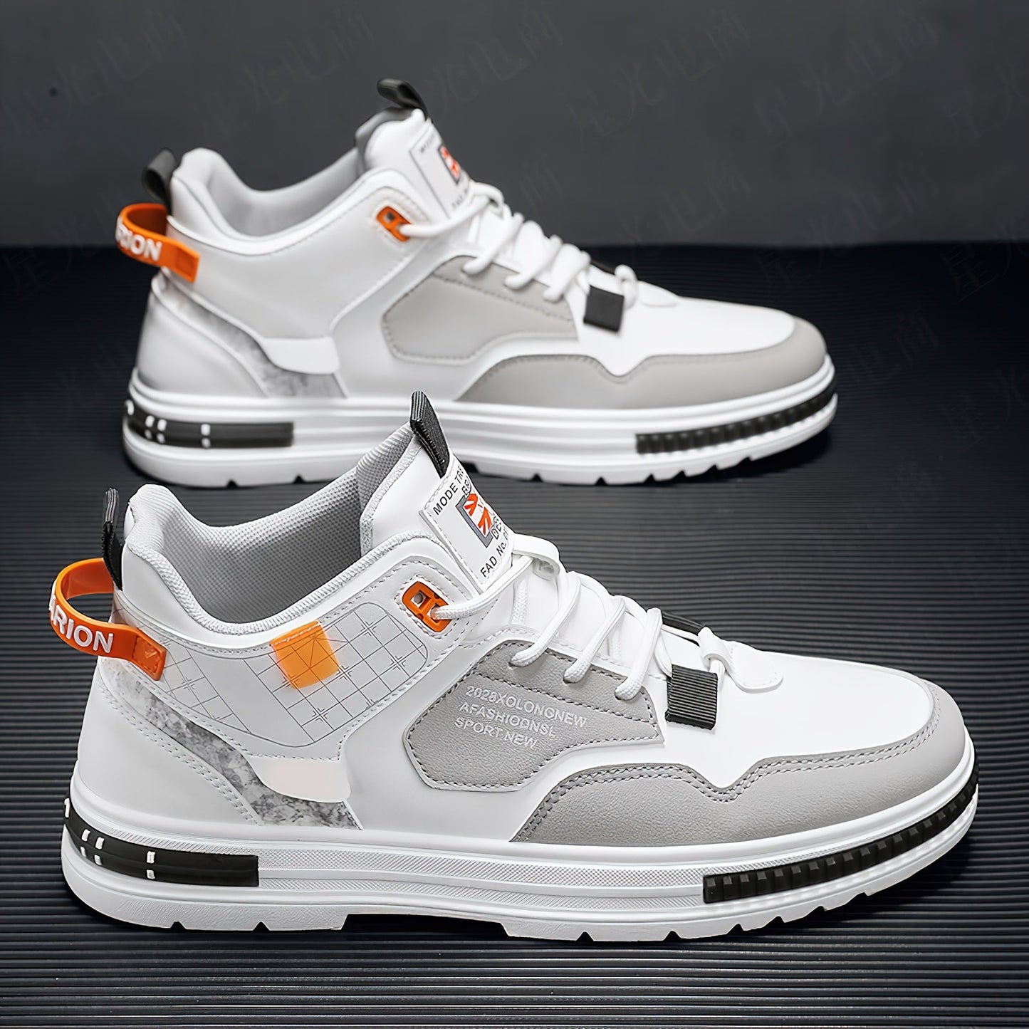 Men's Athletic Shoes - Non-Slip Sole Lightweight for Active Days – white – white option – view 2