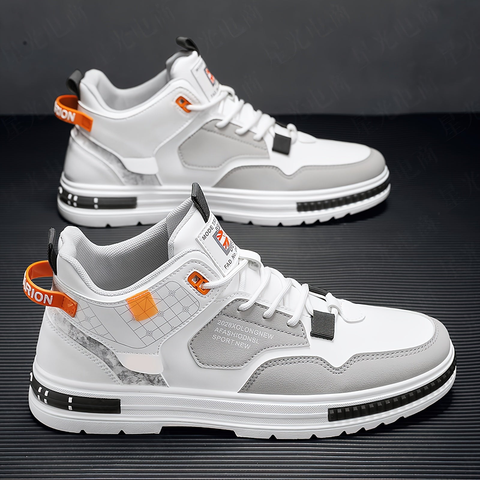 Men's Athletic Shoes - Non-Slip Sole Lightweight for Active Days – white – white option – view 2