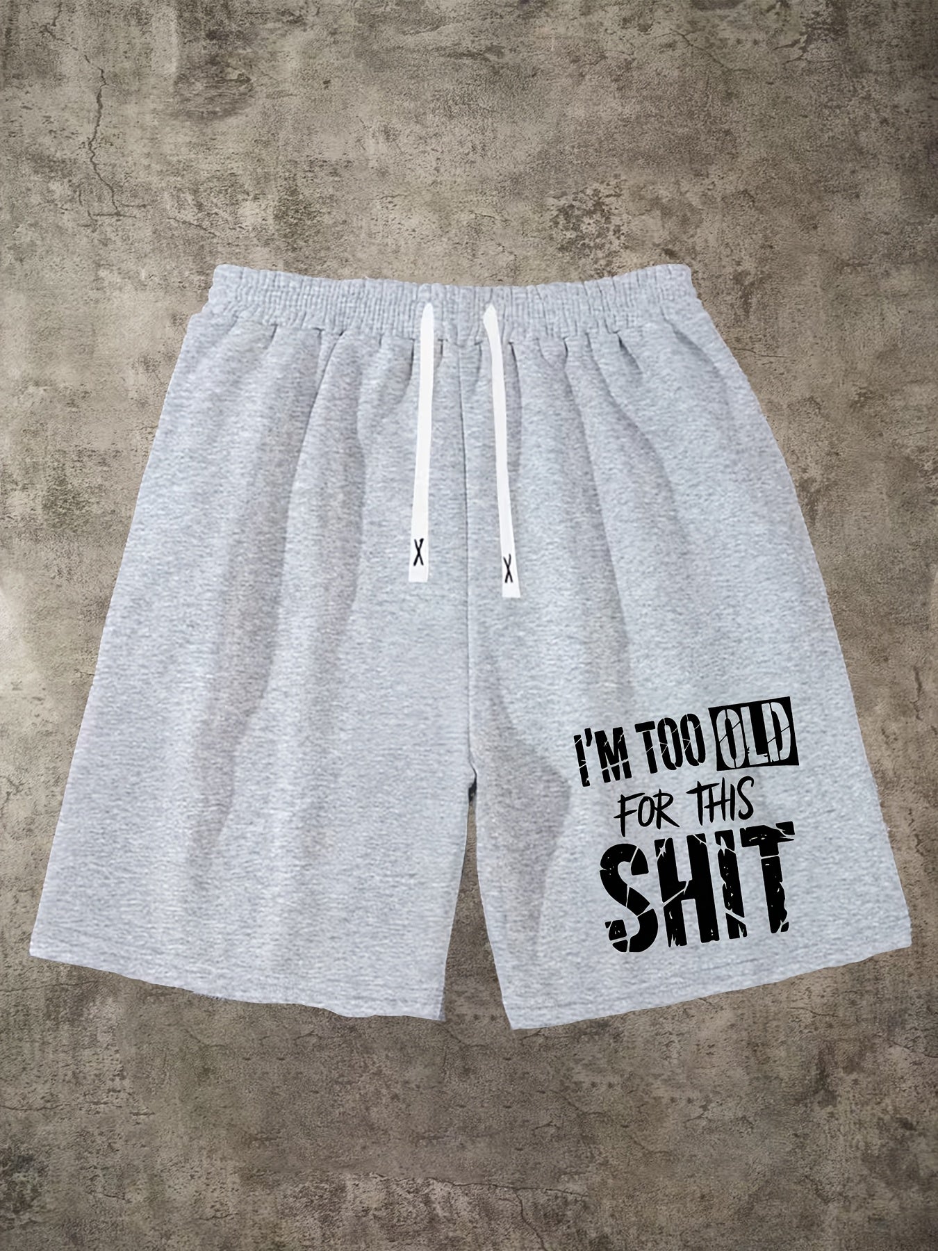 Men's Athletic Shorts - Drawstring Waist – Light Grey – view 8