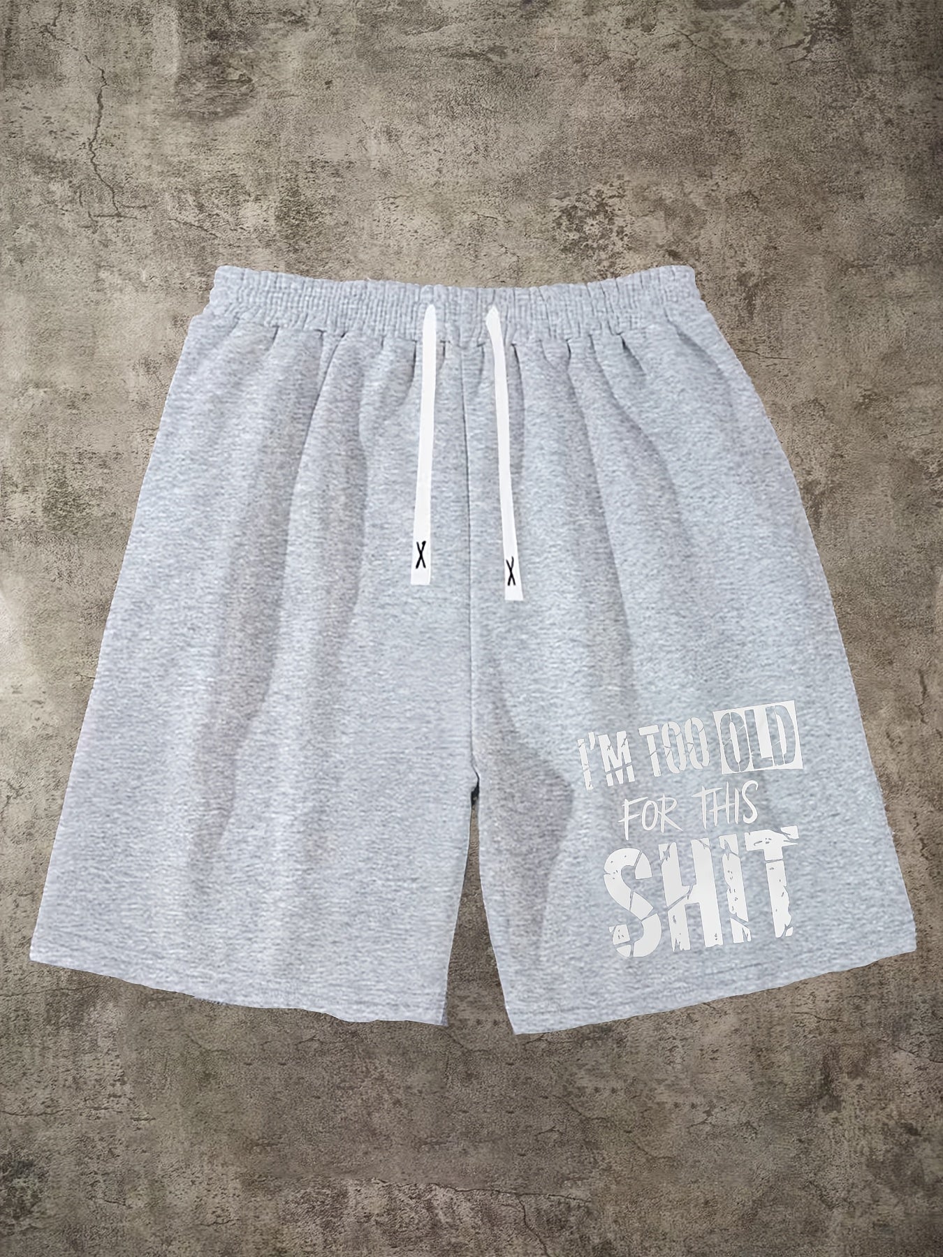 Men's Athletic Shorts - Drawstring Waist – Light Grey – view 12