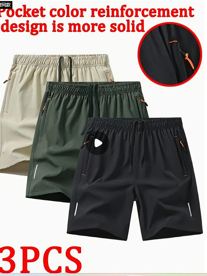 Men's Athletic Shorts - Drawstring Waist With Pockets – 3-Color Selection – view 6