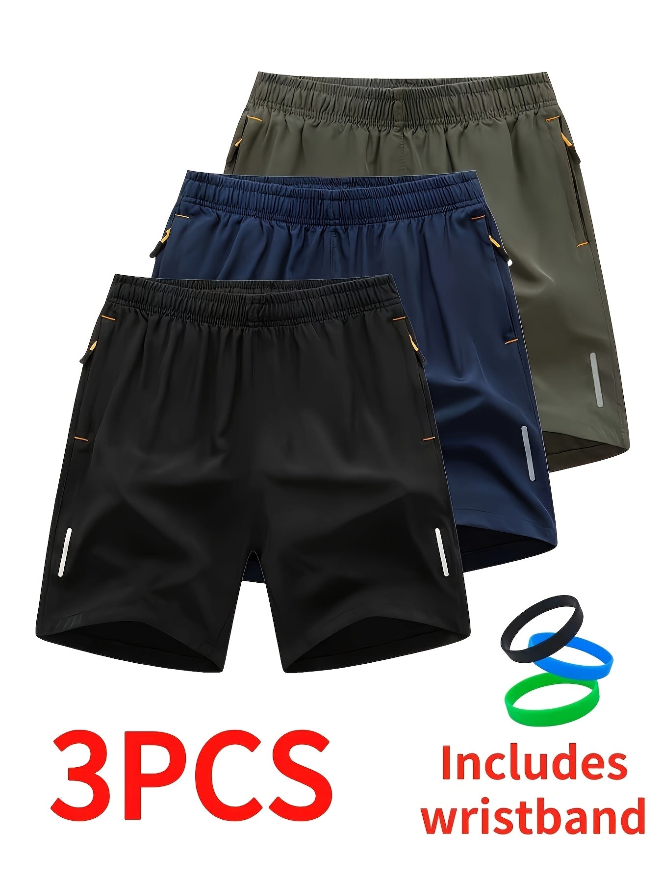 Men's Athletic Shorts - Drawstring Waist With Pockets – 3-Color Selection – view 13
