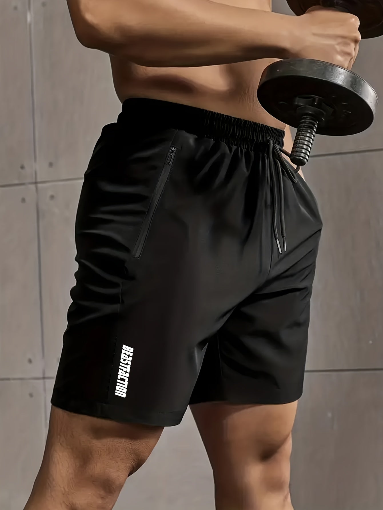 Men's Athletic Shorts - Drawstring Waist With Pockets – 5-Variant Selection detail view