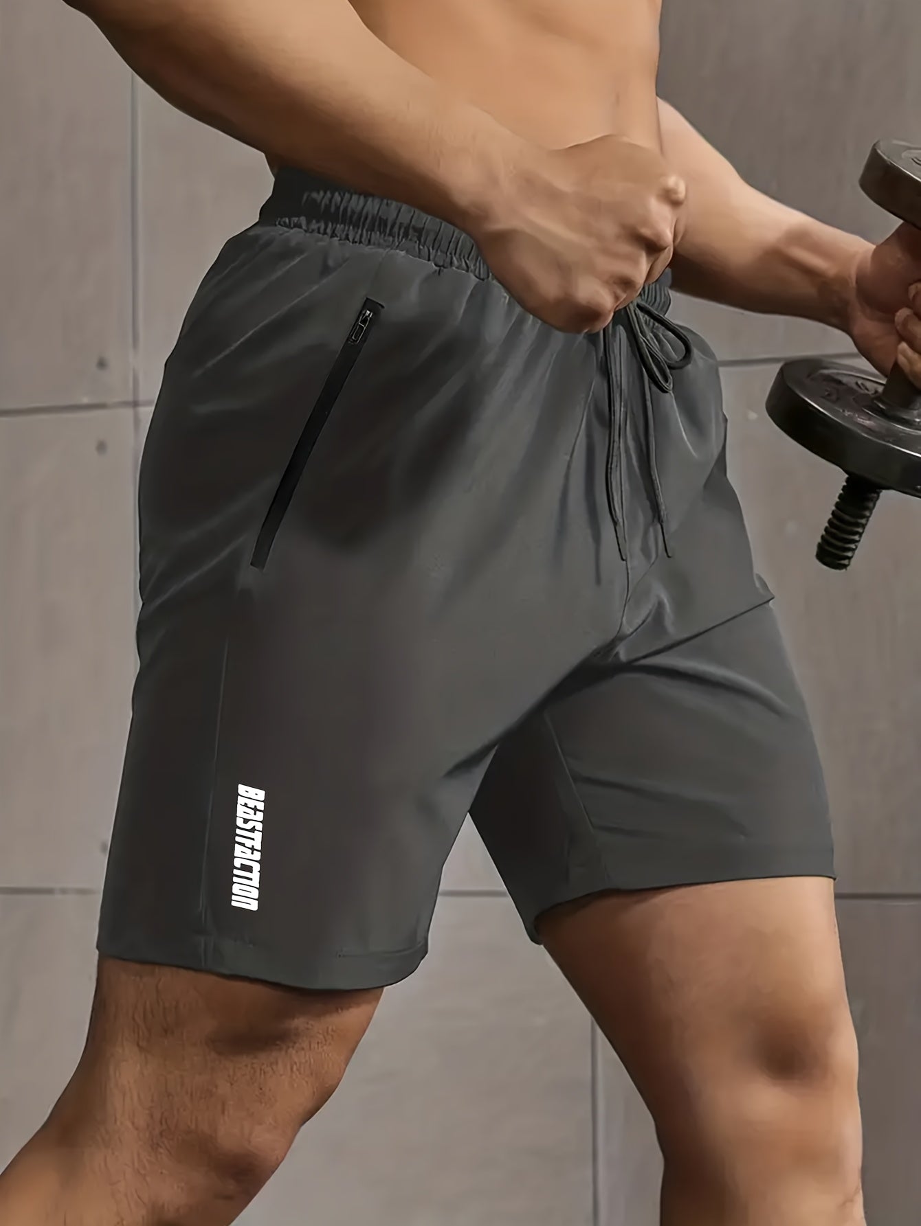Men's Athletic Shorts - Drawstring Waist With Pockets – 5-Variant Selection detail view