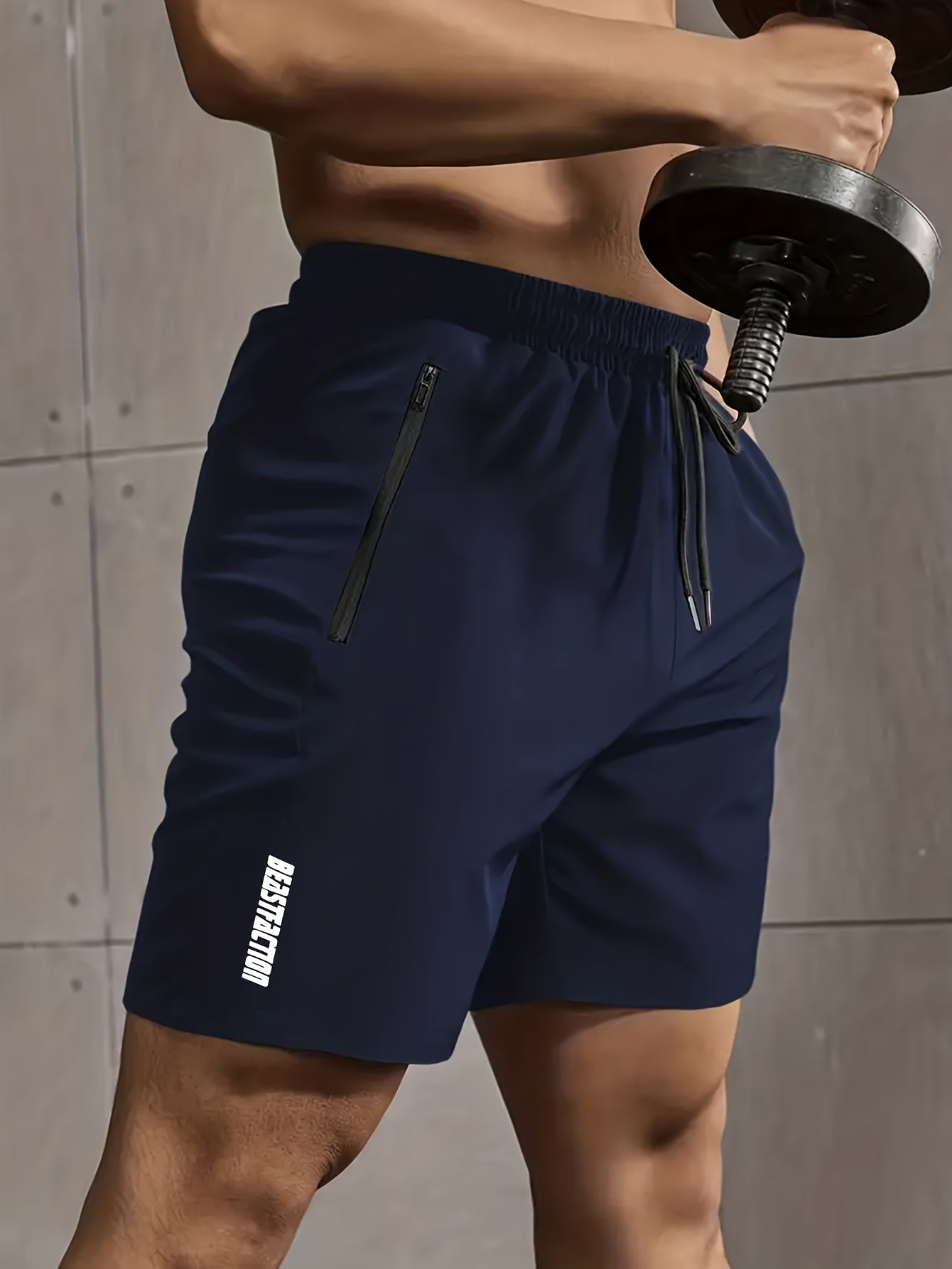 Men's Athletic Shorts - Drawstring Waist With Pockets – 5-Variant Selection detail view