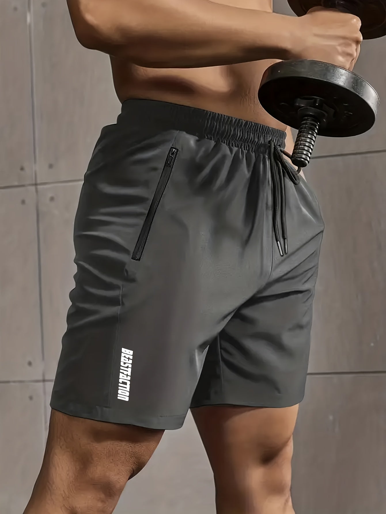 Men's Athletic Shorts - Drawstring Waist With Pockets – 5-Variant Selection detail view