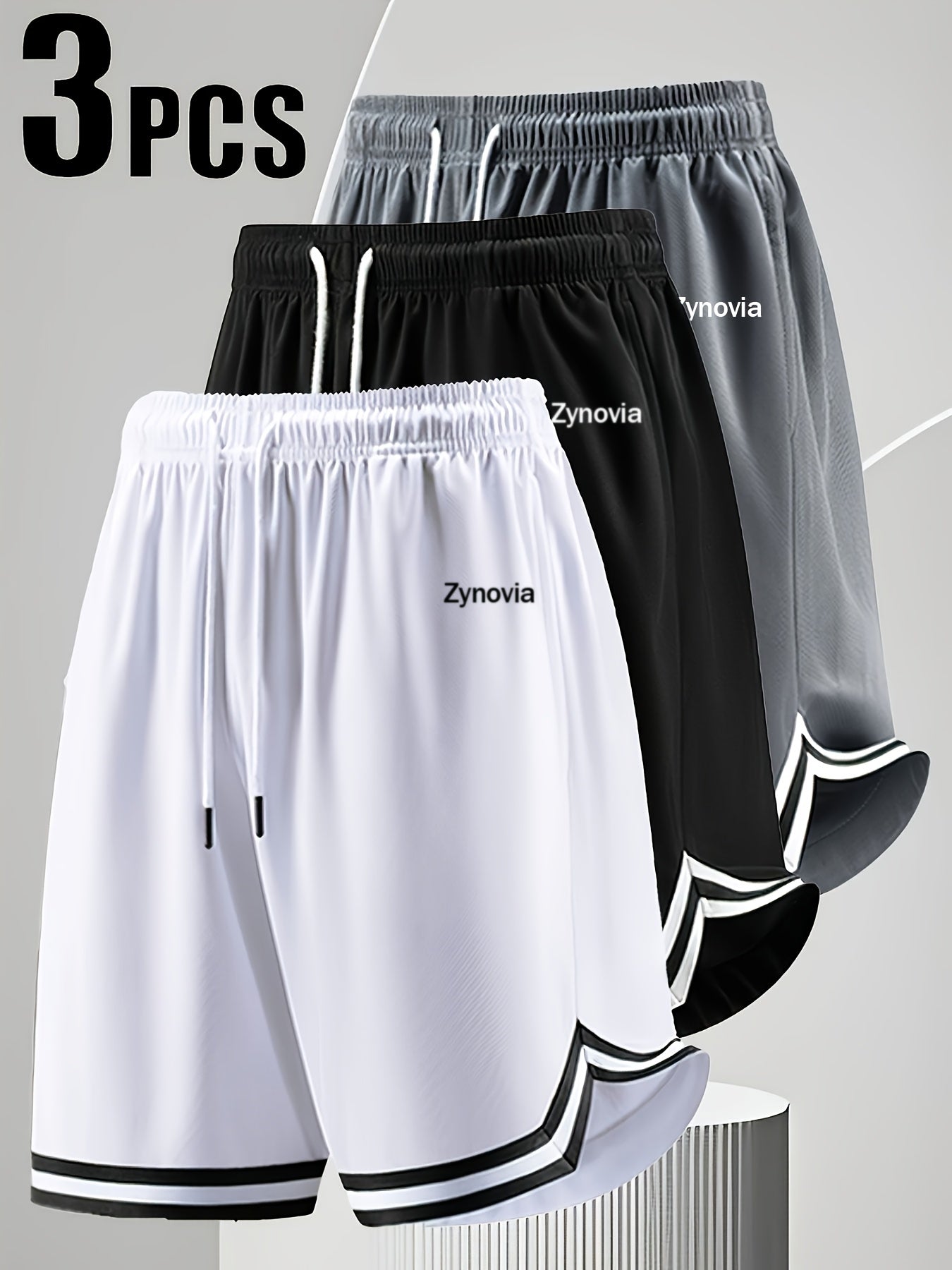 Men's Athletic Shorts - Quick Dry – 3-Color Selection – White option – main product image