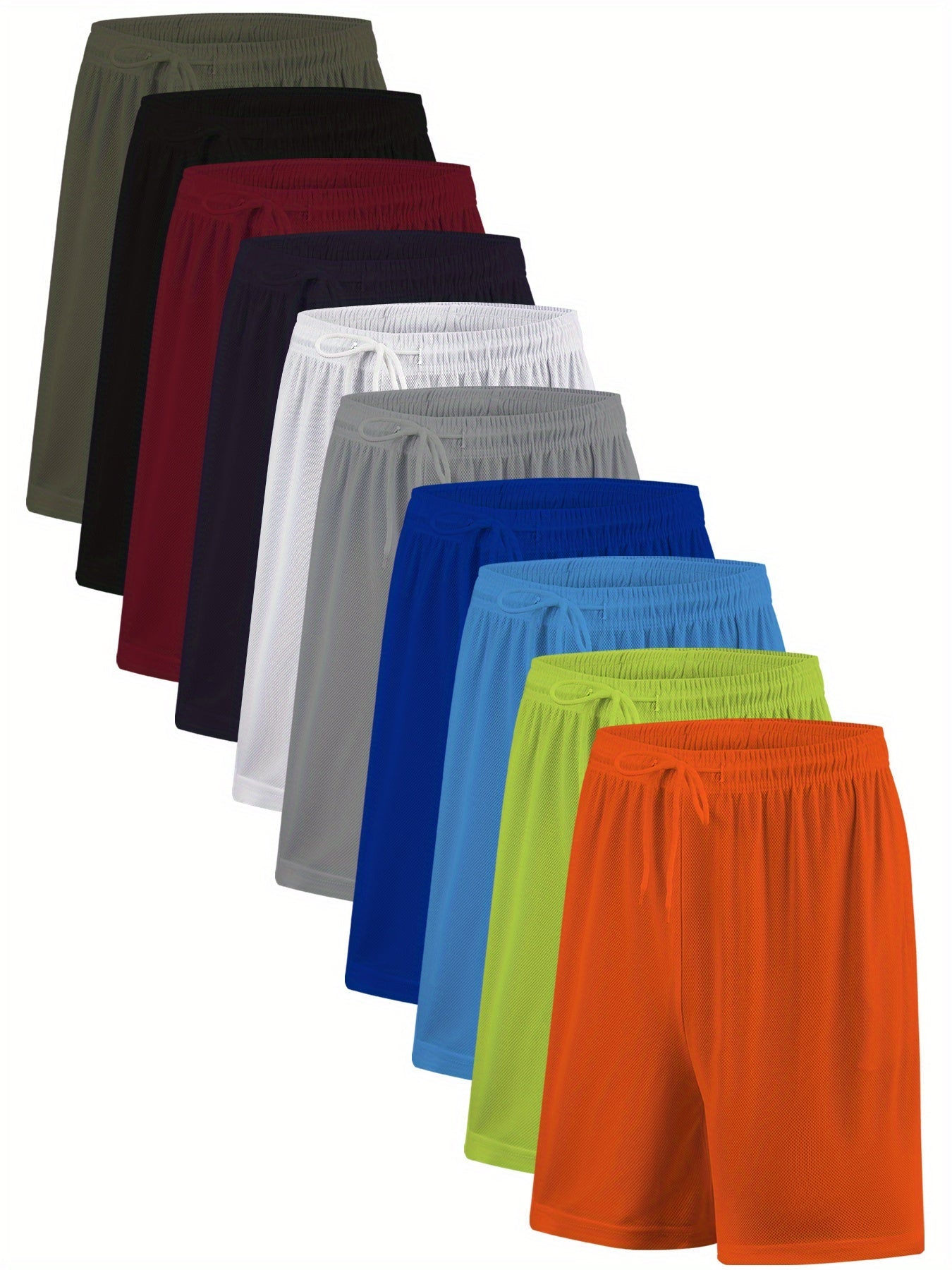 Men's Athletic Shorts - Quick Dry With Pockets – 10 Pack – main product image
