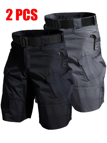 Men's Athletic Shorts - Quick Dry With Pockets – Black+gray – Black option – view 4