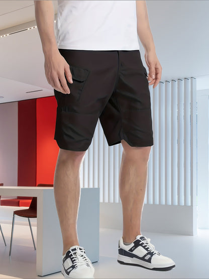 Men's Athletic Shorts - Quick Dry With Pockets – Black+gray – Black option – view 8