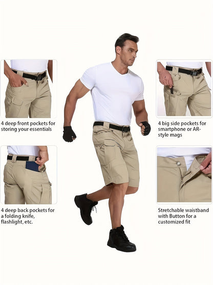 Men's Athletic Shorts - Quick Dry With Pockets – Black+gray – Black option – view 14