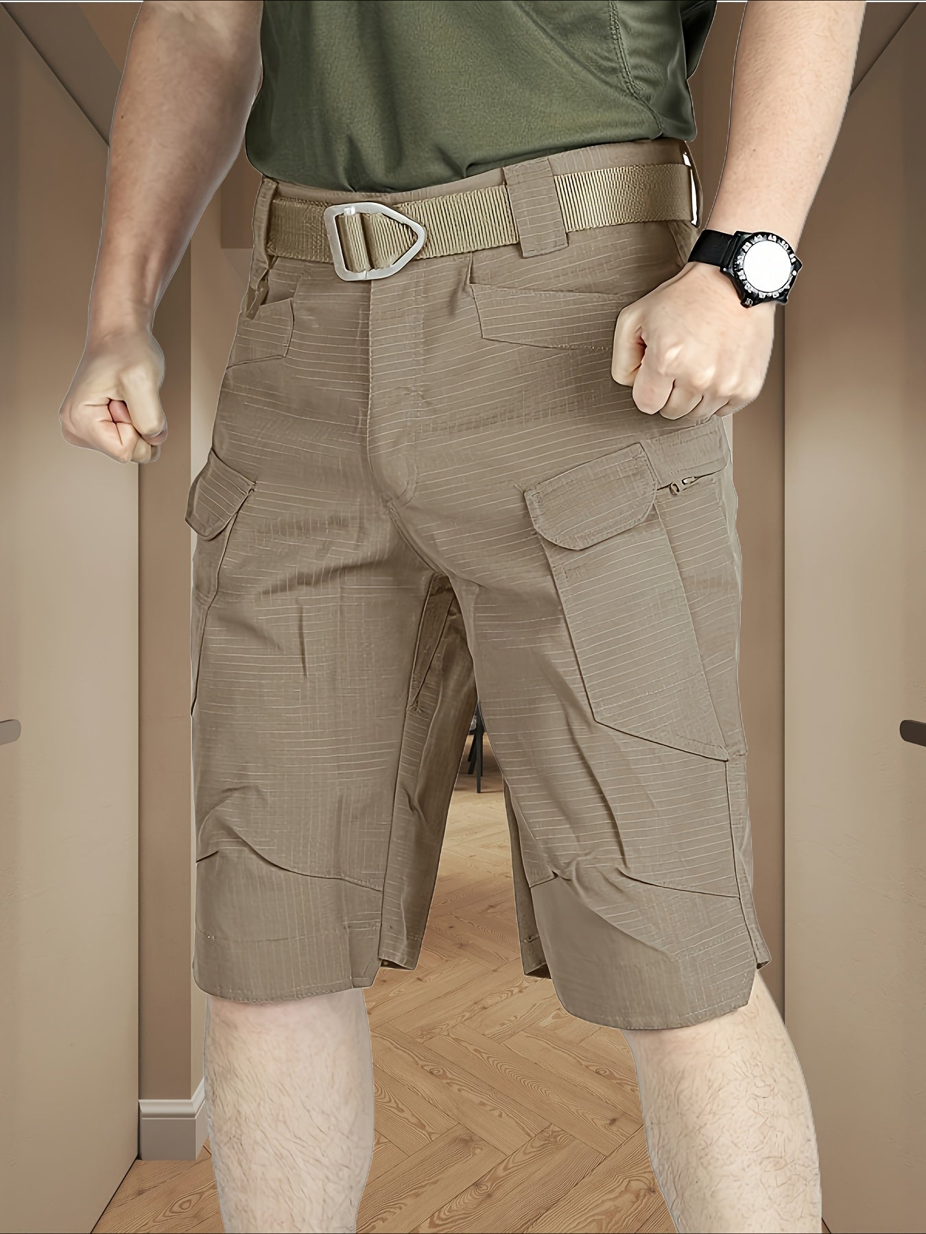 Men's Athletic Shorts - Quick Dry With Pockets – Black+gray – Black option – view 16