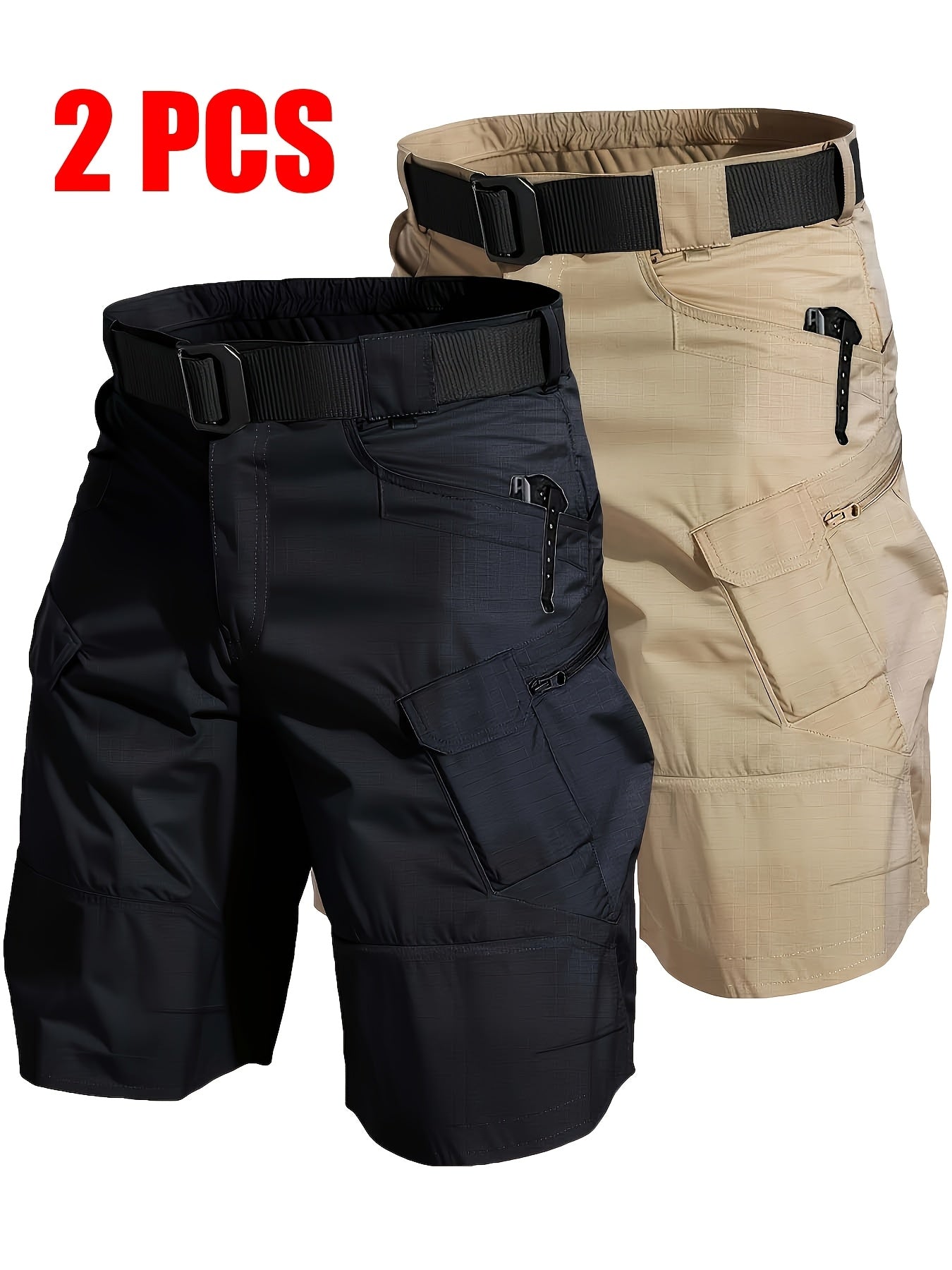 Men's Athletic Shorts - Quick Dry With Pockets – Black+gray – Black option – view 17