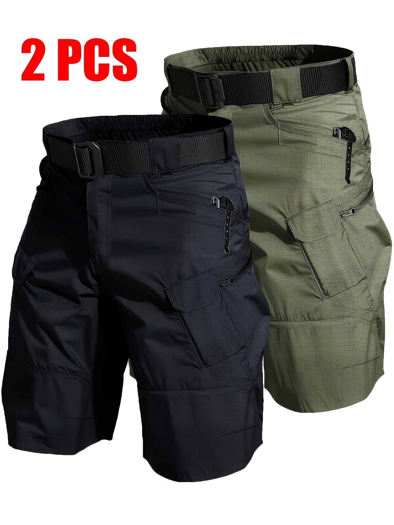 Men's Athletic Shorts - Quick Dry With Pockets – Black+gray – Black option – view 18
