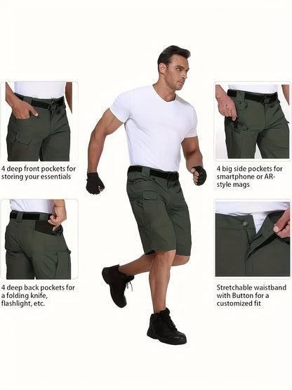 Men's Athletic Shorts - Quick Dry With Pockets – Black+gray – Black option – view 19