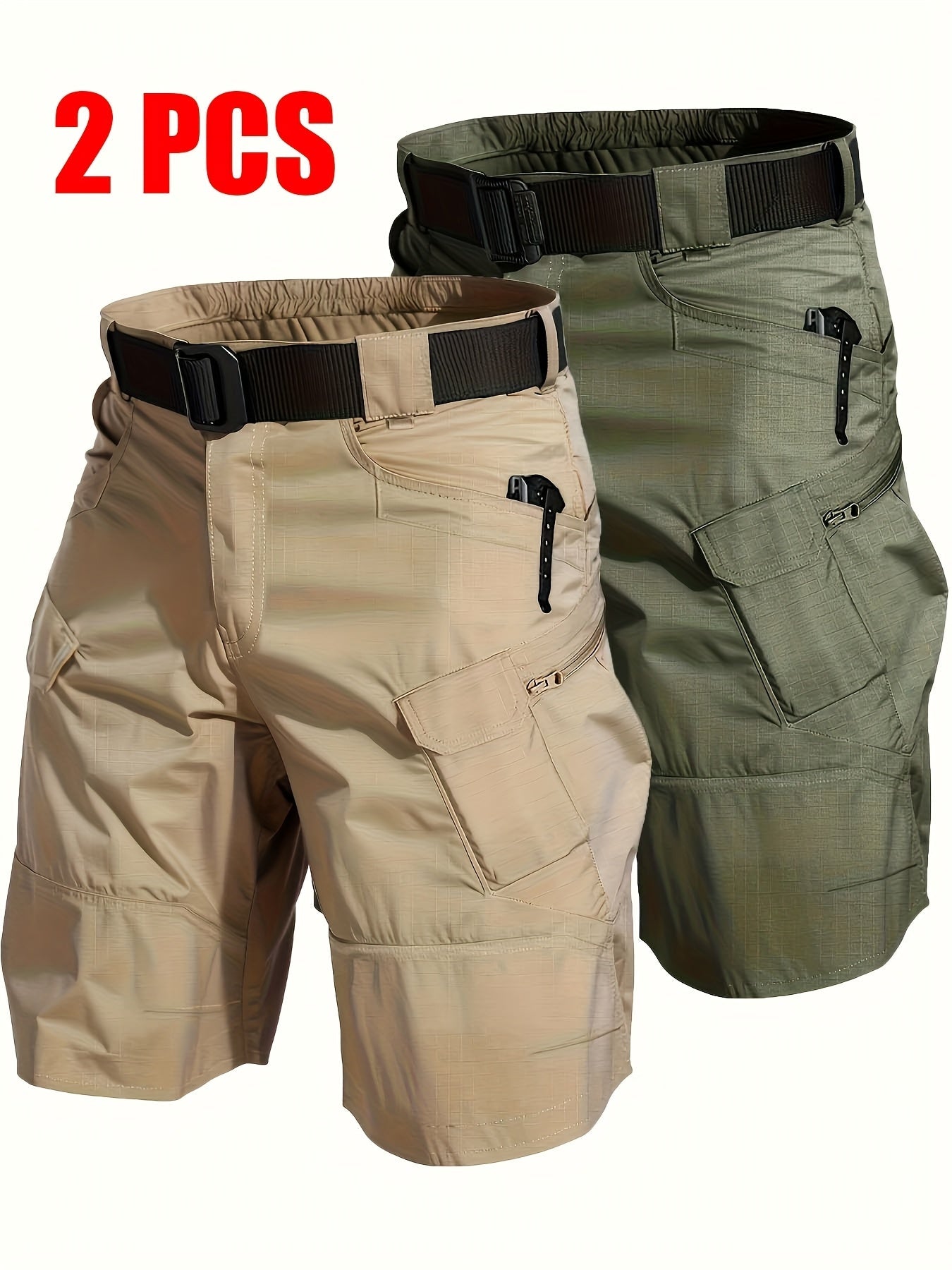 Men's Athletic Shorts - Quick Dry With Pockets – Black+gray – Black option – view 22